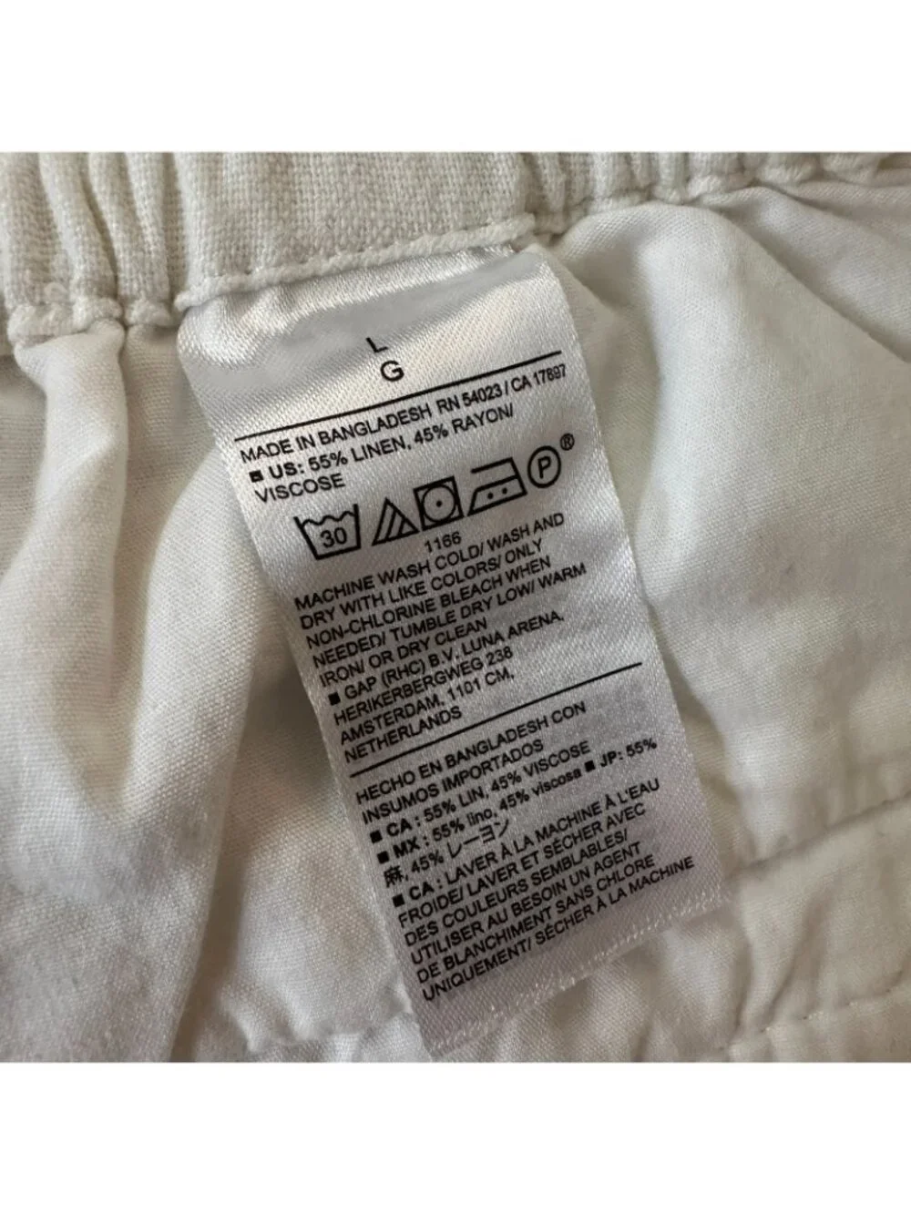 NWT Banana Republic Factory 2026 White Linen Blend Shorts Women's LARGE - Picture 3 of 8